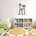 Giraffe Family Canvas Wall Art Animal Poster Prints Picture With Frame for Living Room Bedroom Nursery Office Kids Room Decor Gifts for Boy Girl and Babies(Lovely Giraffe, 16inchx12inch)