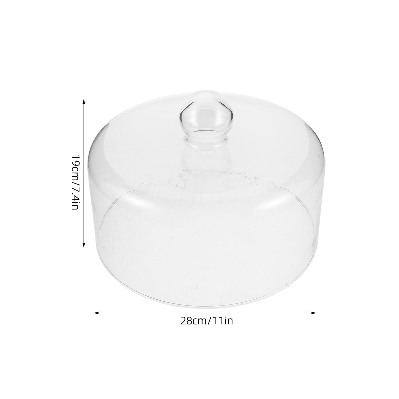 BETOOKY Coperchio in Vetro a Cupola per Microonde Alto 19 Cm con Manico Ergonomico, Adatto per Lavastoviglie e Forno Microonde, per Proteggere i Piatti Durante la Cottura