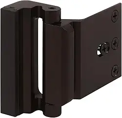 Trava de segurança para porta Defender Security U 11126, batente de 7,6 cm, bronze, pacote com 1