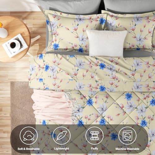 Image of Amazon Brand - Umi Reversible Single Bed Super Soft AC Comforter /Blanket /Quilt /Rajai 220 GSM Soft Microfiber Diamond Stitch (90 inch x 60 inch Inches /228cm x 152cm) - Comforter Single Bed|Beige & Blue