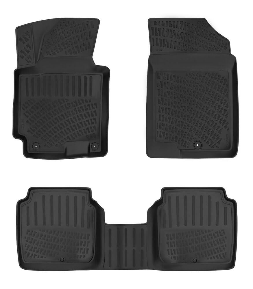 RizLiner Hyundai Ioniq 5 Unmovable Console 2022-2026 (No Movable Console) Floor Mats 3D Custom Fit Rubber Car Mats All Weather Laser Measured Floor Liners Heavy Duty Waterproof (Front & Rear) — view 51