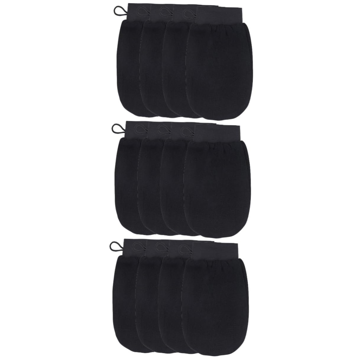 Healeved 12 Piezas guantes de baño guantes exfoliantes exfoliating gloves depurador de cara toallas de ducha portátiles guantes negros guantes de ducha guantes de limpieza