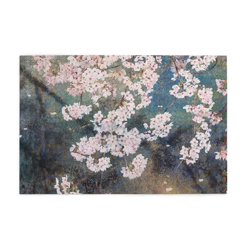 ジグソーパズル 桜 サクラ 月 和風 和柄 1000ピース 木製ジグソーパズル ラージフォーマットジグソーパズル おもちゃ ピクチュアパズル 教育用ゲーム 装飾画 ウォールアート インテリア 収納ケース付き プレゼント おしゃれ 50 X 75cm