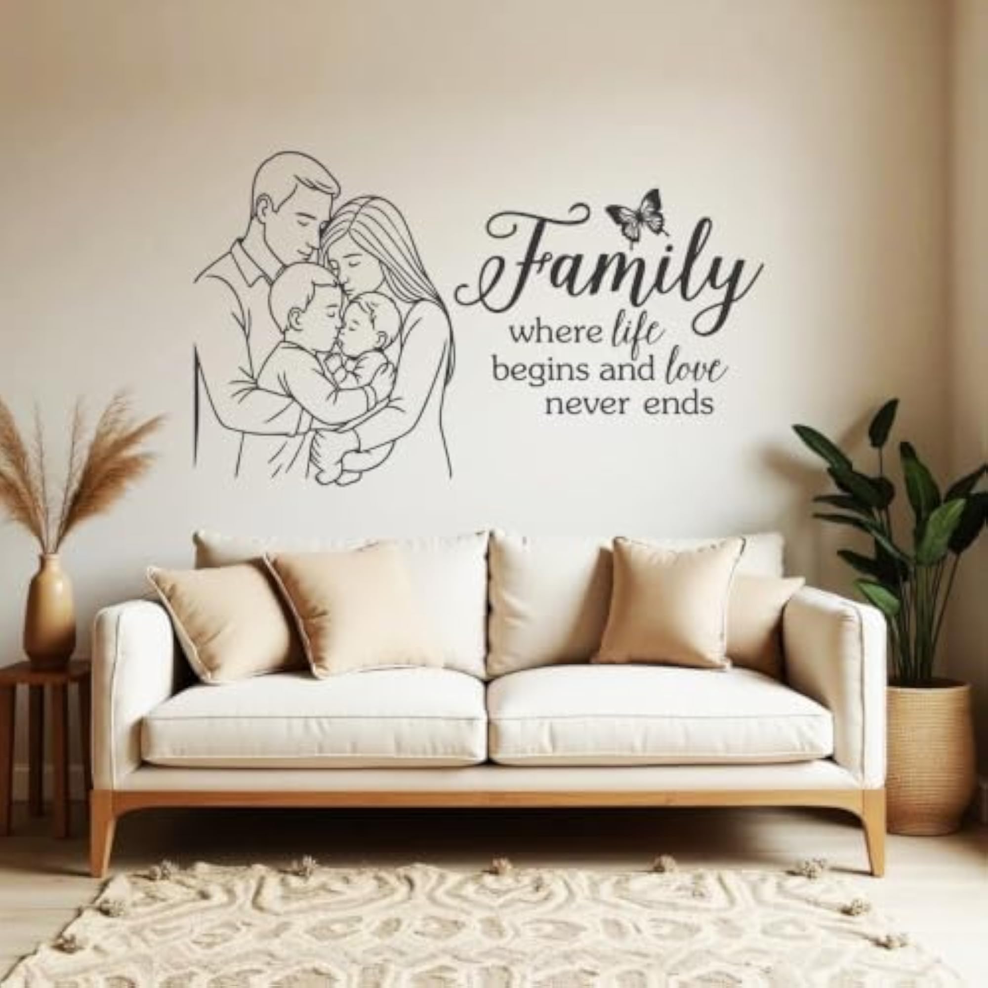 Family Love Wall Sticker Self Adhesive
