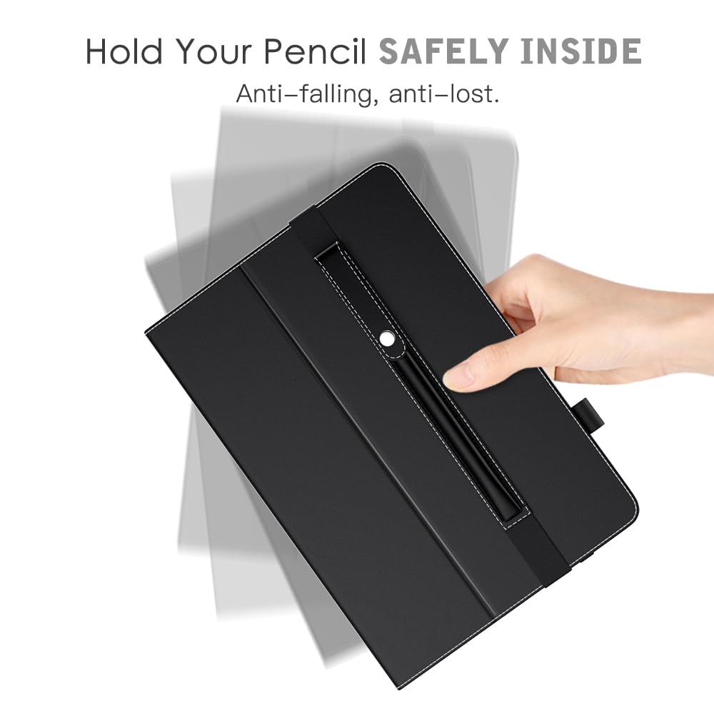 MoKo Portapenne per Apple Pencil PRO, 1a/2a Gen, USB-C, Pelle PU, iPad Pencil Custodia, Nero