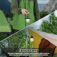 PAIRIER LED Campinglampe Aufladbar, Tragbar mit Haken Retro – Ansicht 7