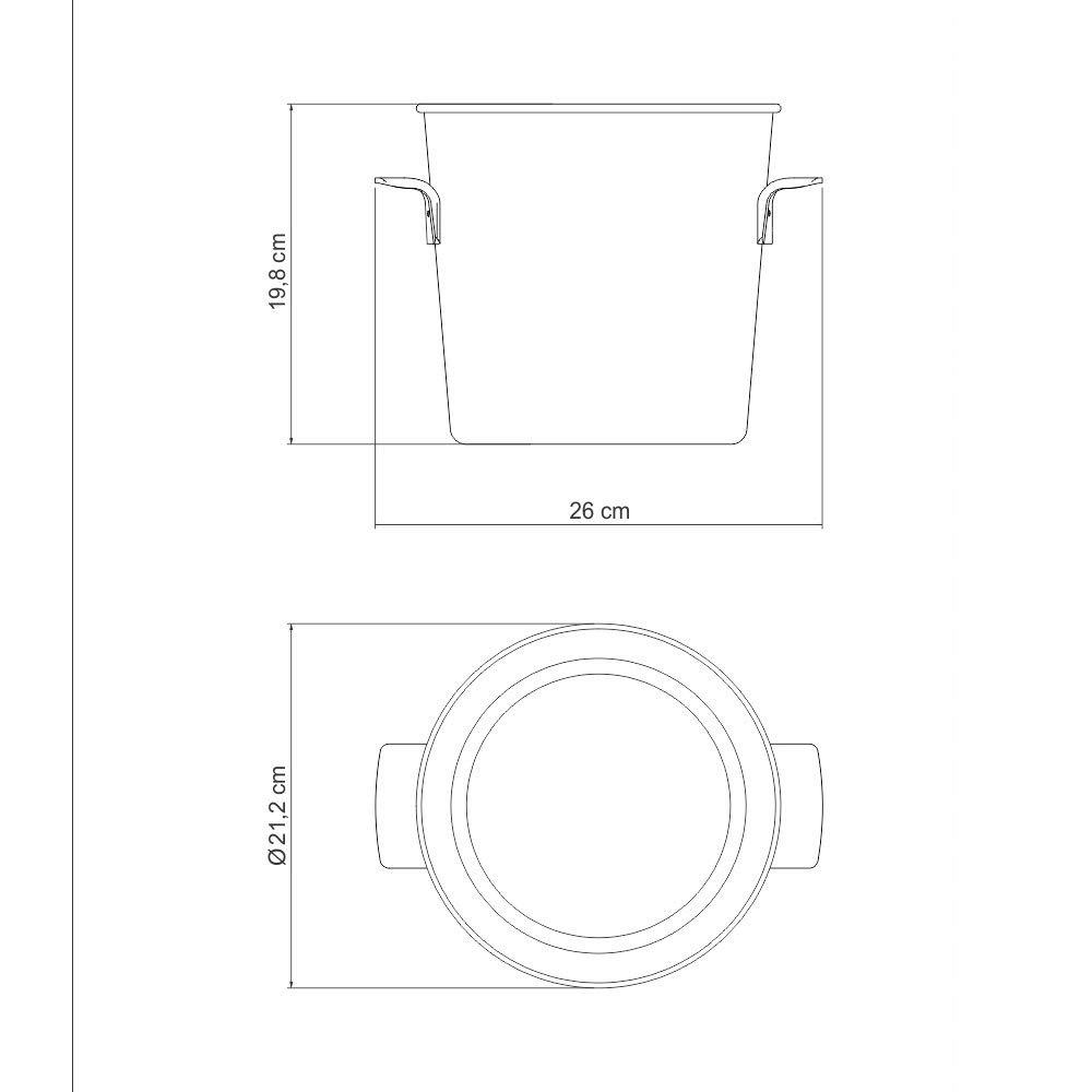 Tramontina 61318/200 Bar, Champagne Cooler, 7.9 inches (20 cm), Bottle Cooler, Stainless Steel, Party, Dinner, Dishwasher Safe, Respect for The Aged Day, Housewarming Gift, Made in Brazil