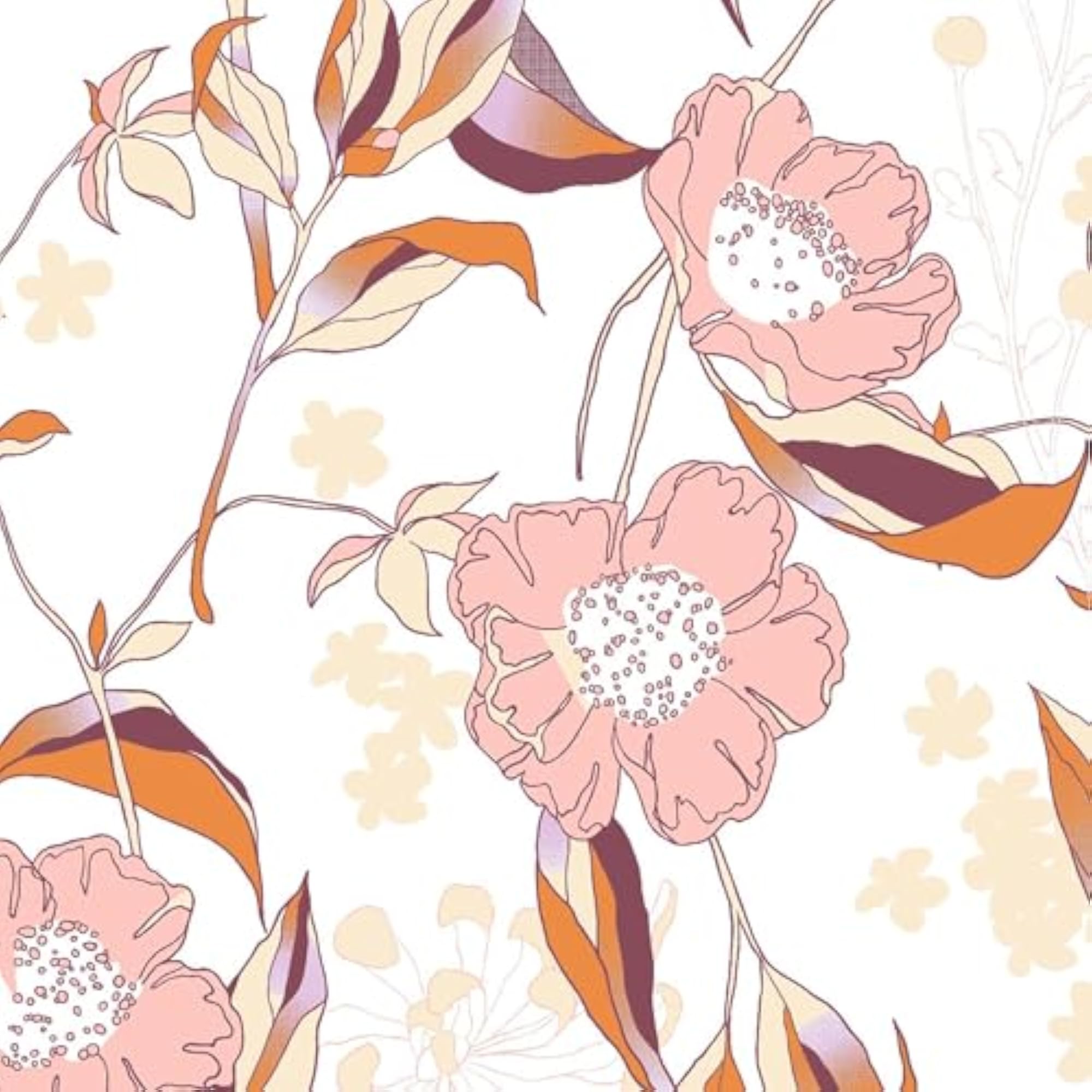 Cotton Floral King Bedsheet with 2 Pillow Covers, Beige