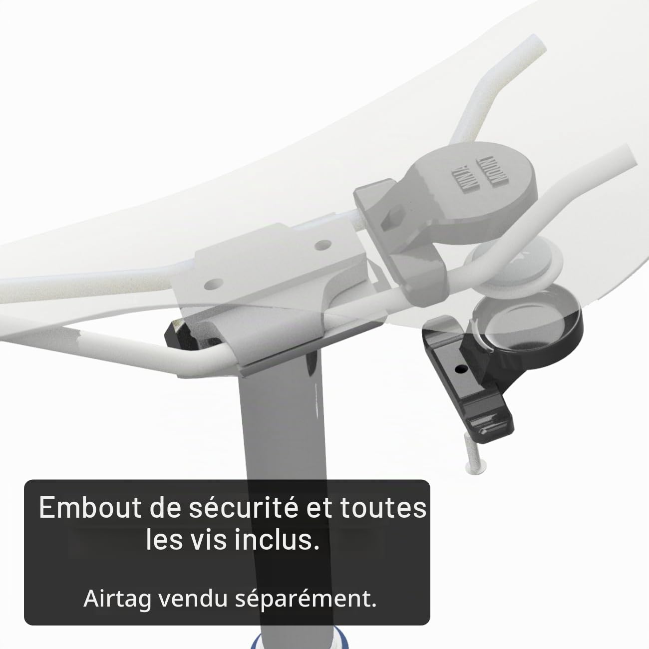 Airtag Support de Selle pour Vélo et Vélo Électrique I Localisation Facile I avec Vis de Sécurité et Outils