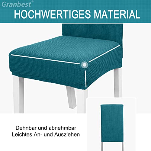 Granbest Premium Wasserdicht Esszimmer Stuhl Abdeckungen Satz Von 4, Stretch Hohen Zurück Stuhlhussen Slipcover Für Esszimmer… – Ansicht 4