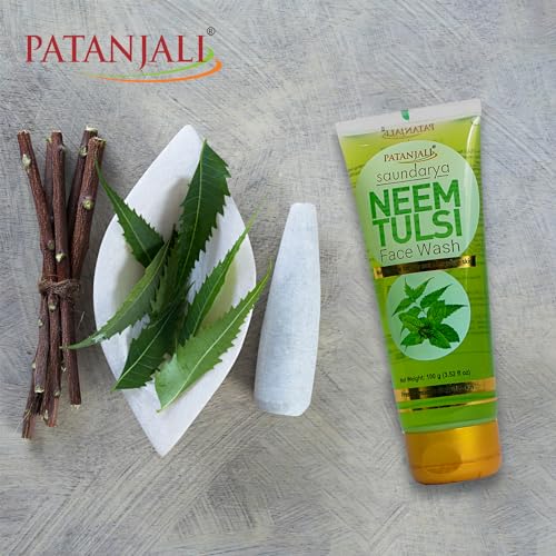 Image of Patanjali Neem Tulsi Face Wash 100gm - Pack of 2