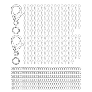 OHINGLT 700 Pieces Lobster Claw Clasps and Open Jump Rings Set,Lobster Clasps for Jewelry Making Necklace Clasp Bracelet Jewelry Clasps for Women