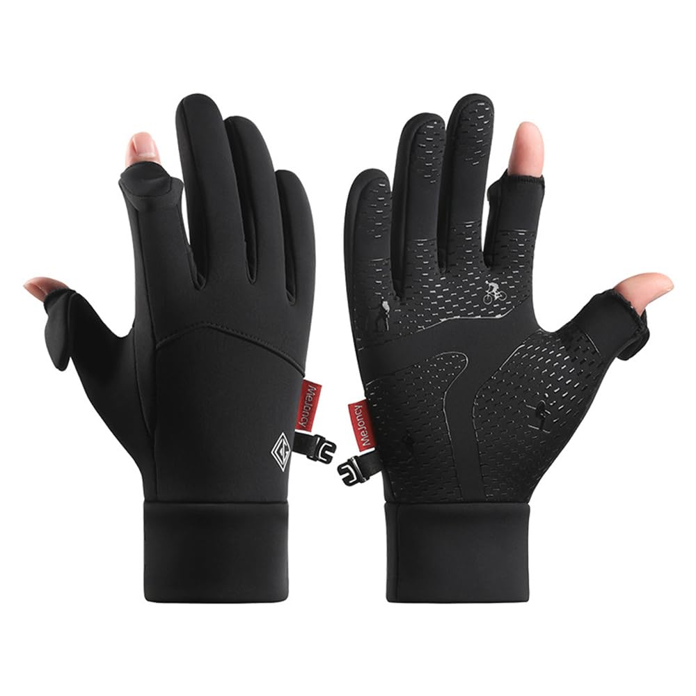 【73%OFF】【500円】 PIROXIS 2本指出し設計 裏起毛 滑り止め加工 防寒グローブ