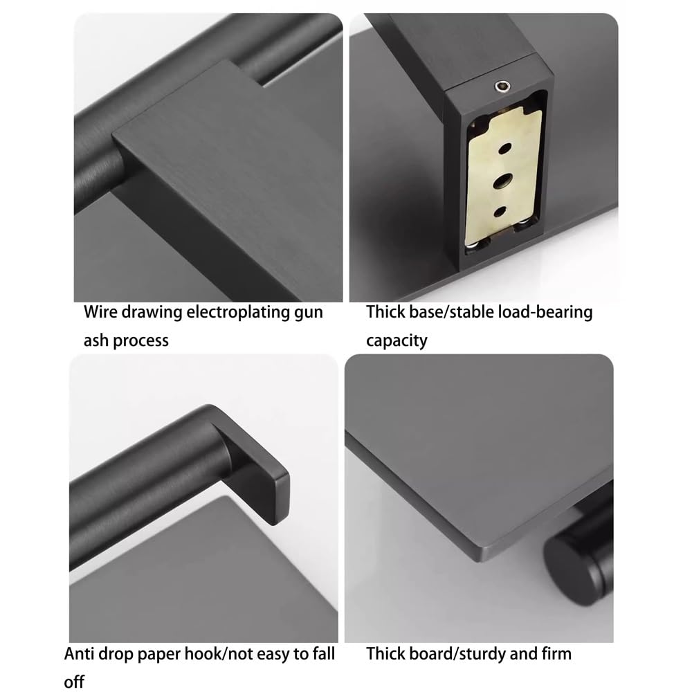 Portarotolo for Carta igienica con ripiano, portarotolo in Rame da Parete, portarotolo for Carta igienica con ripiano for Telefono, antiruggine for Bagno