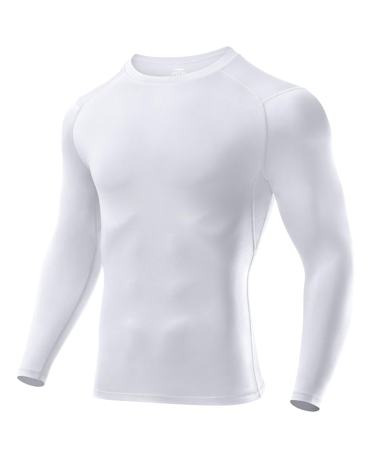 Niksa 1/2/3 Stück Kompressionsshirt Herren,Funktionsshirt Langarm Sportshirt Rundhalsausschnitt Atmungsaktiv Laufshirt für Running Workout Fitness