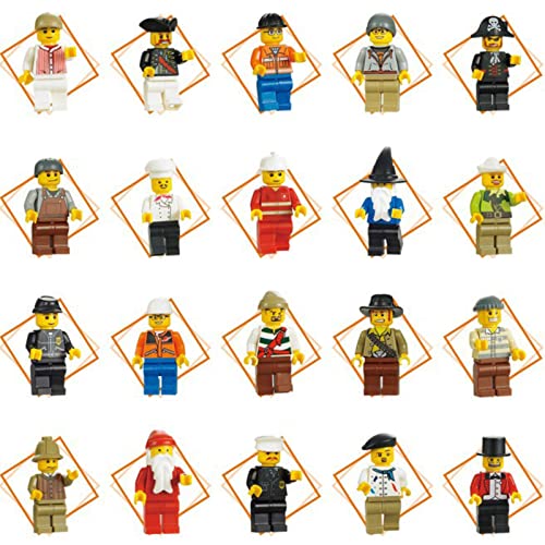 HQSGDMN 20 Stück Mini-Puppenspielzeug,Mini-Figurenfüllung,Mini-Bausteine und Zubehör,kompatibel mit Lego Mixed Career…