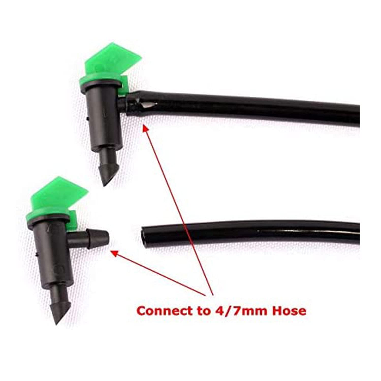 SagaSave Confezione da 300 gocciolatori per irrigazione a bandiera 16L/H 8L/H 4L/H 4L/H Irrigatore a goccia compatibile con tubo da 4 mm/7 mm per giardino prato verdura