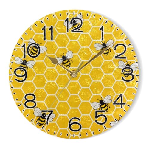 Reloj de pared analógico redondo silencioso de 10 pulgadas miniatura 7