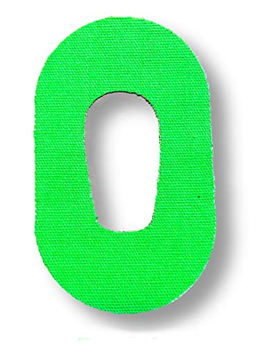 FixTape cinta de fijación transpirable parche autoadhesivo Dexcom G6 I con orificio para sensor de glucosa I Amigable con la piel e impermeable en diseños modernos I 7 piezas (Verde)