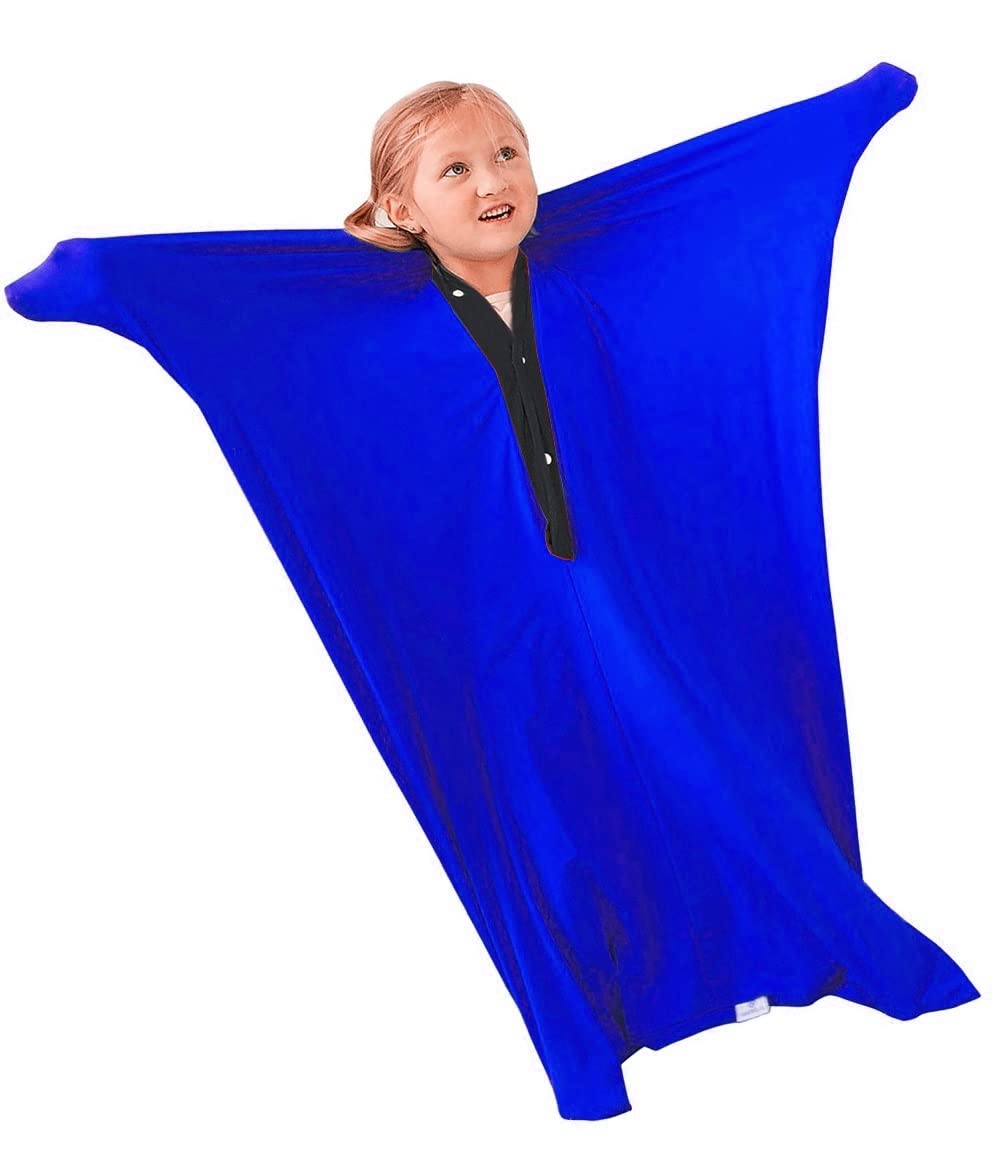 DELVOYE Sensory Body Sock Autism Toys for Kids 5-7 Safe, Breathable, Comforting Deep Pressure Sensory Training Sack for Kids with Stress Relief (Color : Sky Blue, Size : S-40