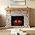 Country Living Glenbrook 55 Inch Oak Wood Mantel with Cast Stone River Rock Surround & 28" Smart Electric Fireplace | Works with Remote, Wi-Fi App, Alexa and Google | LED Multi-Flame Options