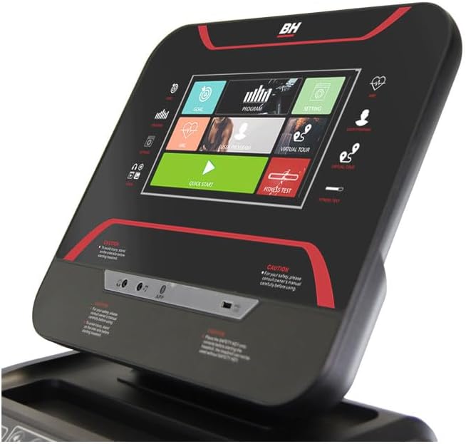 BH B0xster Plus Multimedia II Treadmill console screen showing app interface
