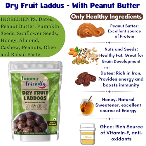 Image of TummyFriendly Dry Fruit Laddu. Healthy Dry Fruit Laddus with Dates - Sugar Free Snacks for Kids, Adults & Pregnant Women. Healthy snacks for kids. homemade dry fruit laddus. No Sugar. Dry Fruit Ladoo with Beetroot & Coconut (5X100g)