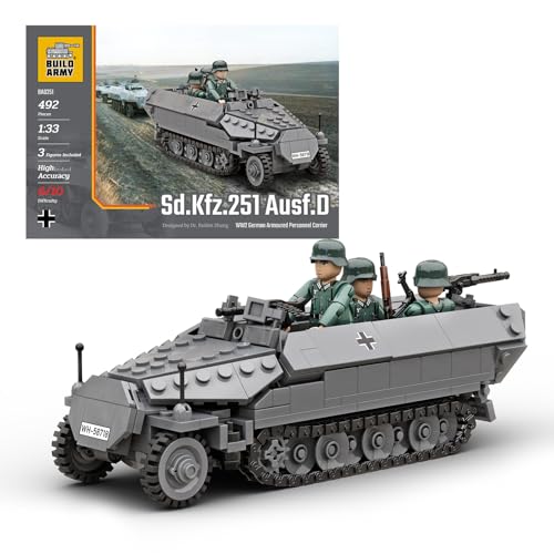 Buildarmy WW2 Sd.Kfz.251 Ausf.D Fahrzeuge Ziegelmodell Baustein 436pcs