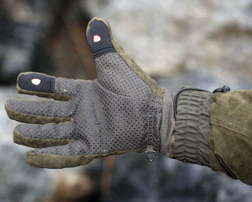 Stealth Gear Size M Photographer's Gloves, Green/Black - Image 4