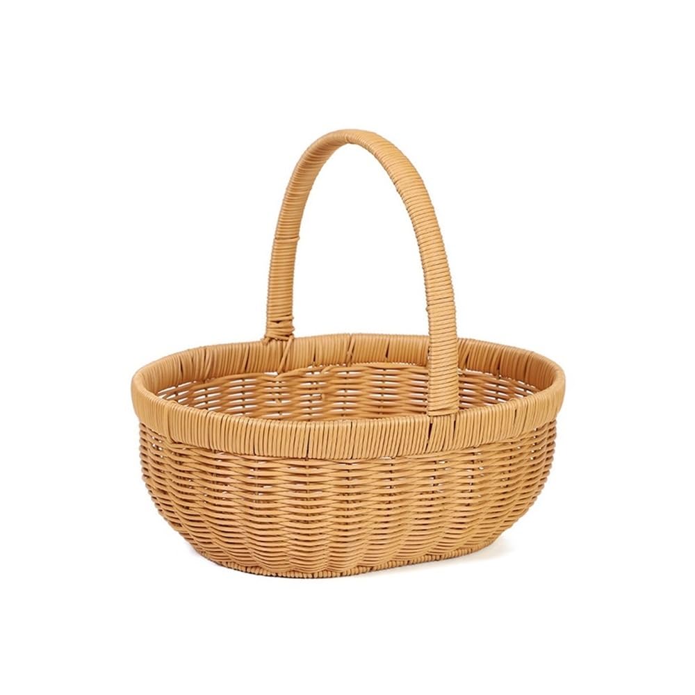 Zhaoj24-05 Fruit Racks Woven Storage Baskets Snacks Serving Vegetable Shop Fruit Container Picking Basket