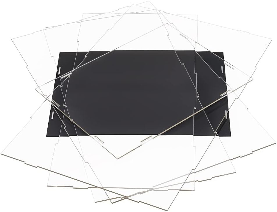 Acrylic Display Case Box (12.5 x 9.4 x 20.4 inch) for 18 inch 20 inch Doll Clear Boxes for Action Figures Collectibles, Assembly Required