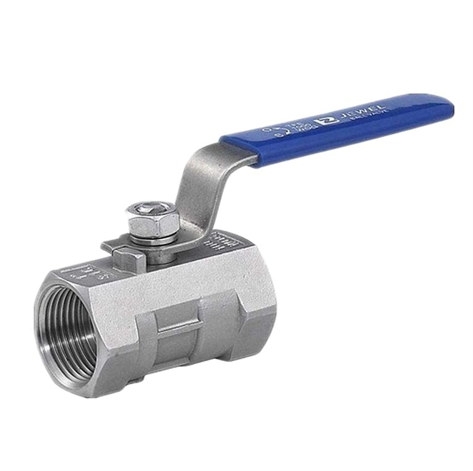 QRUYHBAJU Withstand high Pressure and Temperature Extremes 1pc SS304 BSP 1/4" 3/8" 1/2" 3/4" 1" 1-1/4" 1-1/2" Ball Valve Female Threaded Stainless Steel BallValve(0.75 Inch)