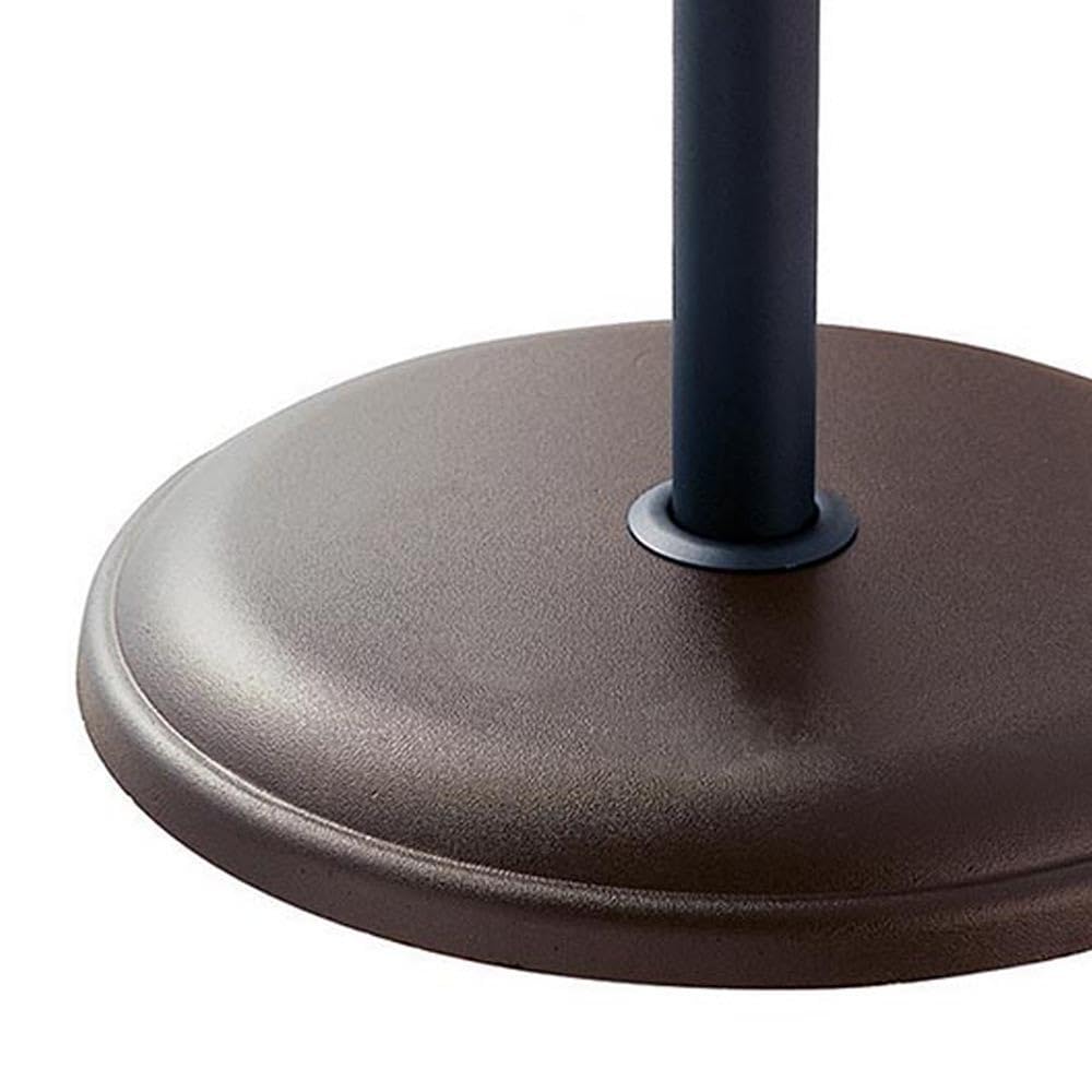 LOLAhome Base de Parasol Marrón de 16 kg de Cemento | De Ø 45x5cm con Tubo de Acero | para parasoles de Tubo Ø 30 a 38 mm | Pintura Resina epoxi Anticorrosión | para Exterior, jardín, terraza