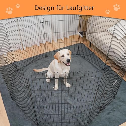 Bunlitent Waschbare Hundepads 165x122 cm 3er Set, Waschbare Haustier-Urinunterlage Schnell Absorbierend, Wasserdicht für Welpen & Inkontinente Hunde, Stubenreinheit & Training, Grau