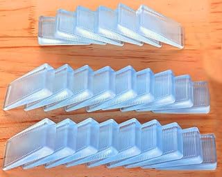 Acrux7 24Pcs Plastic Table Shims Furniture Leveling Shims Clear Rubbery Toilet Wedges Shims Multipurpose Wedges Shims for Home Improvement Restaurant etc.