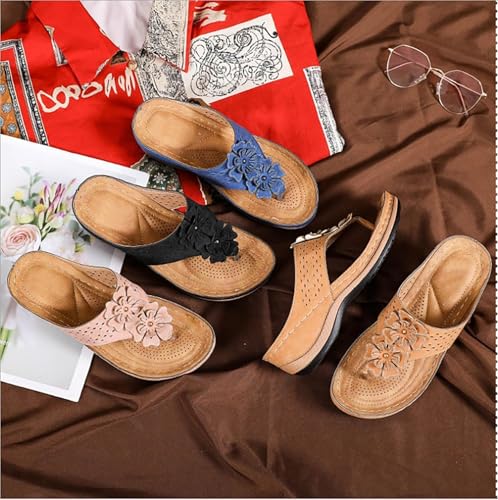 Wedge Sandals for Women Shoes Casual Walking Wedges Thong Sandals Fashion Orthotic Slides Flip Flops3