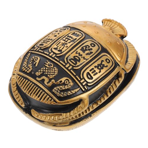 HOMSFOU Escarabajo de Resina Escarabajo Egipcio Egipcio Adorno de Mesa Modelo Insecto Esculturas Antiguas para Oficina en el Hogar Decoración Coleccionable