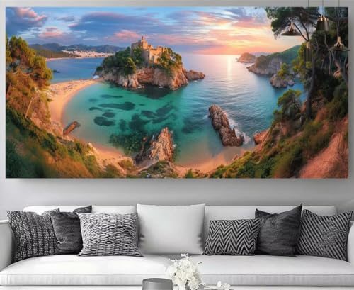 Diamond painting coucher de soleil 5D cristal strass kit complet broderie diamant XXL