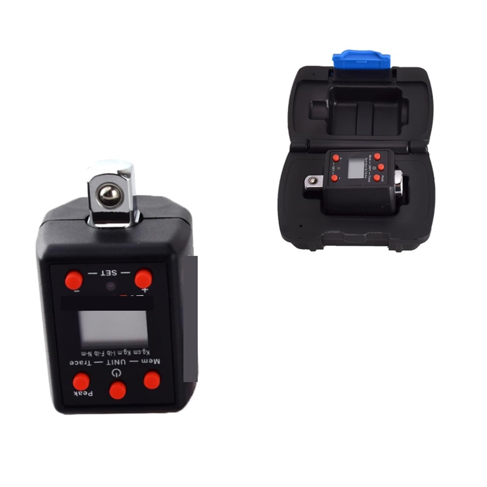 Hochpräzises Drehmomentmessgerät mit elektronischer Digitalanzeige, einstellbar 0,3–1000 Nm, 1/4 Zoll, 1/2 Zoll, 3/8 Zoll, 3/4 Zoll Antrieb, voreingestellter Drehmomentadapter(WRG4-340S)