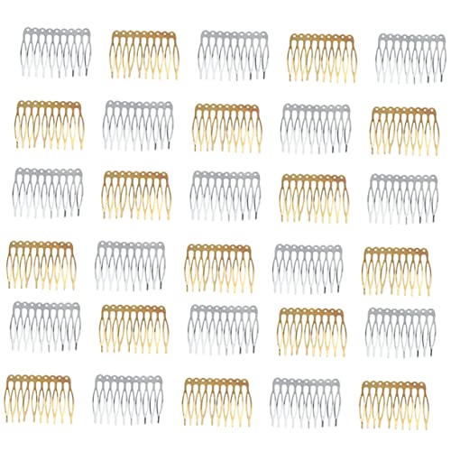 MUSISALY 30個挿入コーム ヘアサイドコーム 合金製 弓挿入コーム シンプルデザイン 軽量 結婚式 パーティー プロム用 ヘアアクセサリー 女性用
