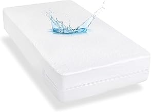 Zippered Crib Mattress Protector Cotton Terry , 6-Side Hypoallergenic Waterproof Mattress Encasement, Bed Bug Proof, Dust Mite and Waterproof - Breathable, Noiseless, Crib Size Mattress 28'' X 52"X5"
