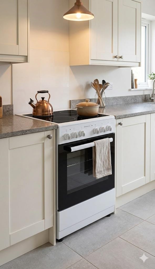 SOLTHERMIC VTC50BLANCA COCINA ELECTRICA VITROCERAMICA CON HORNO INCORPORADO/BLANCA/ANCHO 50 CMS / 3 FUEGOS/HORNO CON GRILL