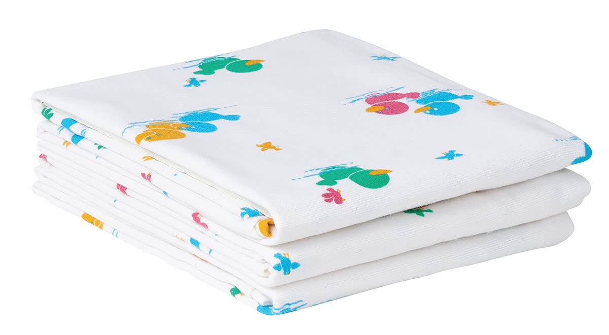 Medline Baby Blanket in Duck Print, Classic Design, Heavy Weight, 100% Cotton, Cuddly and Soft - Perfect for Newborns and Toddlers, 36" x 40" (91.4 cm x 1 m)