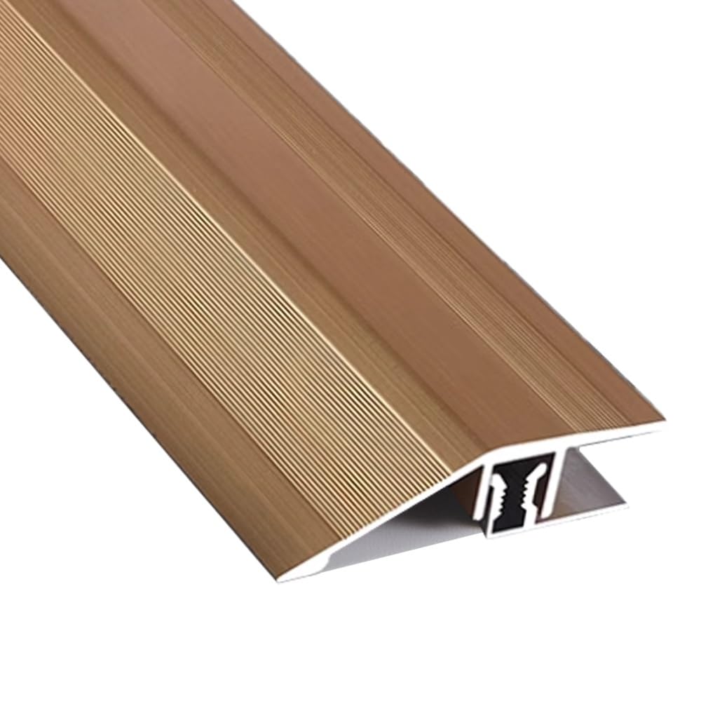 Boden Übergangsleiste 15mm/25mm Höhenausgleich Übergangsprofil Aluminium Bodenübergangsstreifen Länge 90cm Türleisten Böden Überbrücken Die Lücke(Gold,90x4.3cm(36" x1 3/4"))