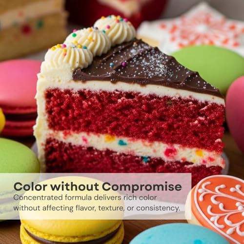 Image of Chefmaster Ivory Liqua-Gel Food Coloring | Vibrant Color | Professional-Grade Dye for Icing, Frosting, Fondant | Baking & Decorating | Fade-Resistant | Easy-to-Use | Made in USA | 2.3 oz (Pack of 2)