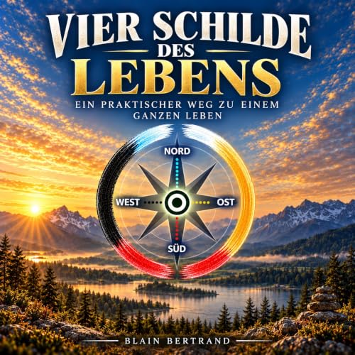 Diseño de la portada del título Die Vier Schilde des Lebens