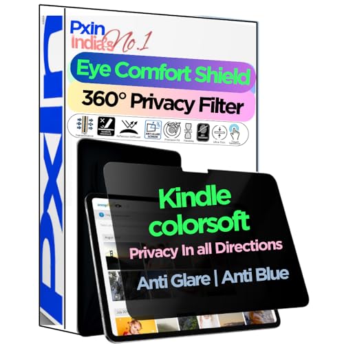 Image of Pxin Tablet Privacy Guard compatible with Kindle colorsoft | Privacy screen protector | Anti Glare | Anti Spy Screen | Reduces blue light | 360 degree Privacy Screen | Eye Protection