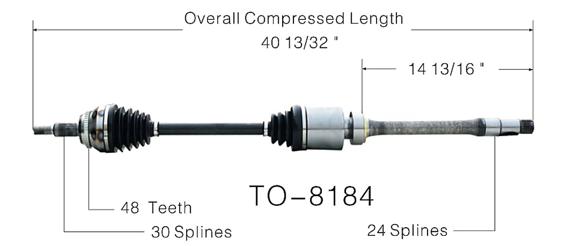 Amazon.com: SurTrack TO-8184 CV Axle Shaft : Automotive