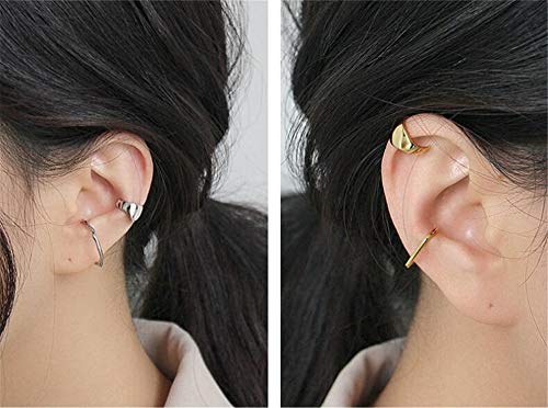 Minimalist Polished Ear Cuff Helix Cartilage Clip on Earring for Women Girls S925 Sterling Silver Small Hoop Wrap Earrings Non-Pierced Ear Adjustable Unisex Jewelry4