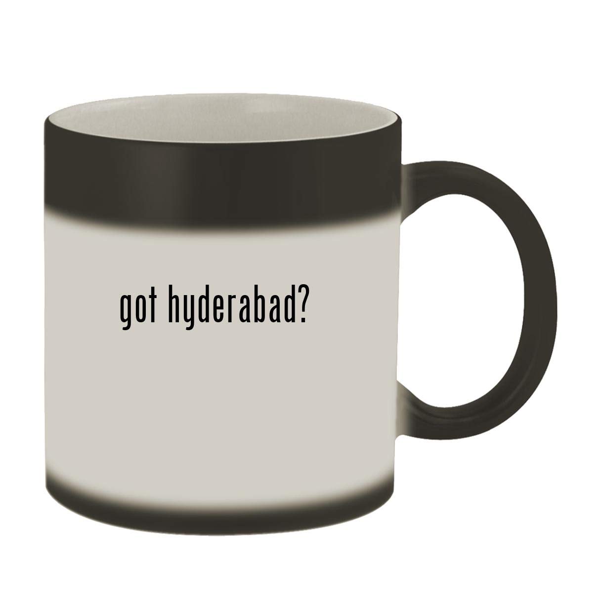 got hyderabad? - Ceramic Matte Black Color Changing Mug, Matte Black